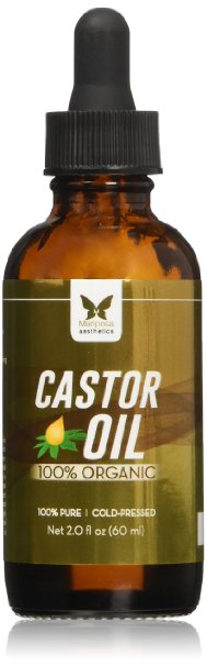 Organic Castor Oil - USDA Certified Organic, 100% Pure, Cold-Pressed & Hexane Free - 2oz (60ml) - Best For Eyelashes, Eyebrows, Hair and Skin - Premium Treatment for Guaranteed Hair Growth & Strength