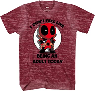 Marvel Deadpool Don't Feel Like Being an Adult T-Shirt