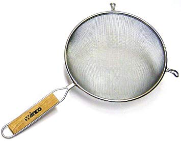 Winco MS3A-8S Strainer with Single Fine Mesh, 8-Inch Diameter Set of 3