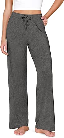 ODODOS Women's Lounge Pants with Pockets Drawstring Lightweight Loose Comfy Casual Pajama Pants-28/30" Inseam