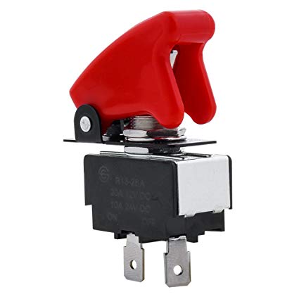 Pilot Automotive PL-SW26 Performance Toggle Switch with Red Safety Cover