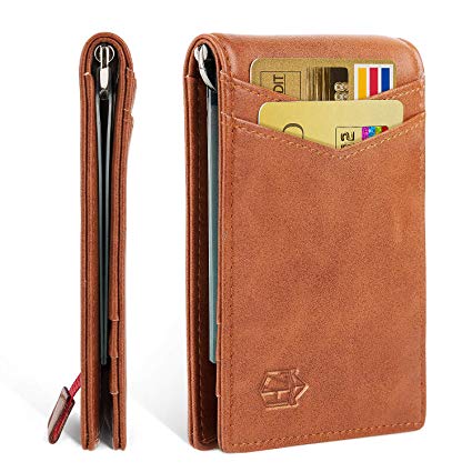 Minimalist Slim Bifold Front Pocket Wallet with Money Clip for men, Effective RFID Blocking & Smart Design