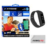 XFIT Wireless Bluetooth ActivityFitness Tracker Watch with 5 on screen Display modes for iPhone 6 6 Plus 5S 5C 5 4S Samsung Galaxy S5 S4 S3 iPad Mini 32 1 Air 2 Air 1 iPad 3 iPad 4 iPod Touch Gen 5 Samsung Galaxy Note 2 Galaxy Tab 4 101 w Android 442