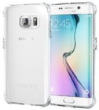 Galaxy S6 Edge Case - roocase PLEXIS IMPAX Clear Back Design Slim-Fit Protective Hybrid PC  TPU Case Cover for Samsung Galaxy S6 Edge 2015 Clear