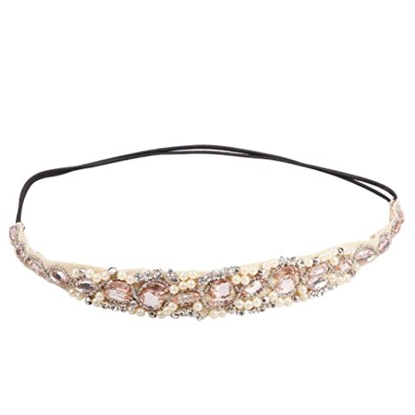 TR.OD Women Crystal Beads Lace Hairband Hair Accessories