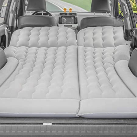 Air Mattress SUV with Electric Air Pump for Back Seat,Thickened and Double-Sided Flocking,Portable Car Mattress for Camping Travel Extended Outdoor, Home Sleeping Pad Fast Inflation