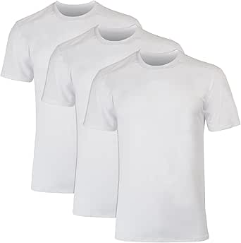 Hanes Men's Moves Mesh T-Shirt, X-Temp Moisture-Wicking Tee, White Or Black/Grey, 3-Pack