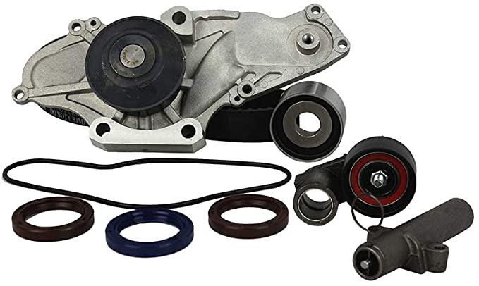 DNJ TBK284WP Timing Belt Kit with Water Pump/For 2000-2004 / Acura, Honda/CL, MDX, Odyssey, Pilot / 3.2L, 3.5L / SOHC / V6 / 24V / 3210cc, 3471cc, 3474cc, 3475cc / J32A1, J32A2, J35A1, J35A3, J35A4