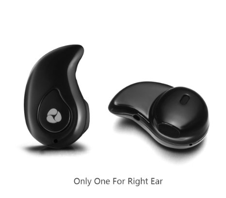 EaglewoodTM Small Wireless Bluetooth 40 Invisible Earphone Headset Earbud Support Hands-free Calling For iPhone Samsung Sony HTC LG Blackberry and Most Smartphones Black