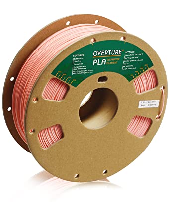 OVERTURE PLA Filament 1.75mm PLA 3D Printer Filament, 1kg Cardboard Spool (2.2lbs), Dimensional Accuracy  /- 0.03mm, Fit Most FDM Printer (Sakura Pink)