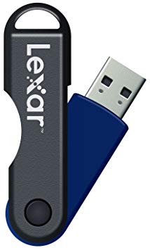 Lexar JumpDrive TwistTurn 8GB USB Flash Drive LJDTT8GBABNL (Black/Blue)