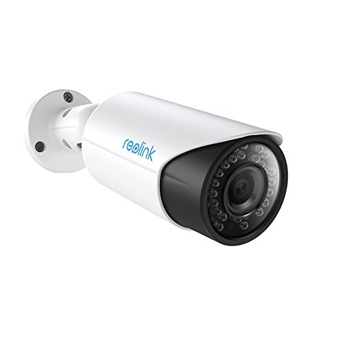 Reolink IP PoE Security Camera 5MP HD SD Card Night Vision Motion Record & Alert Free Apps Outdoor & Indoor RLC-411S-5MP