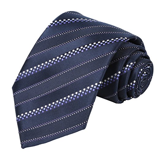 KissTies Mens Tie Elegant Classic Dotted Striped Necktie   Gift Box