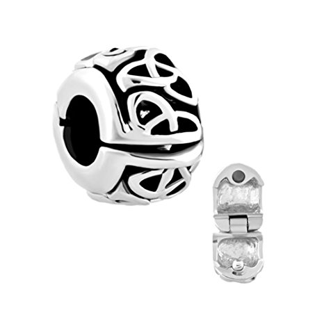 Charmed Craft Vintage Irish Celtic Knot Clip Lock Charms Bead Pandora Bracelet Compatible Jewelry