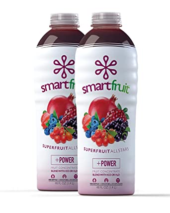 Smartfruit Superfruit All-Stars + Power, 100% Real Fruit Purée, Non-GMO, No Additives, Vegan - 48 Fl. Oz