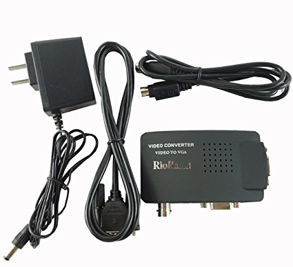 RioRand Cctv Camera Bnc S-Video Vga To Laptop Computer Pc Monitor Converter Adapter Box