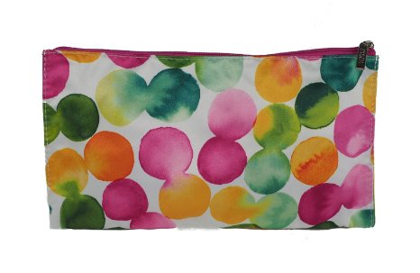 Clinique Colorful Pink Green Orange Yellow Dot Cosmetic Travel Makeup Bag