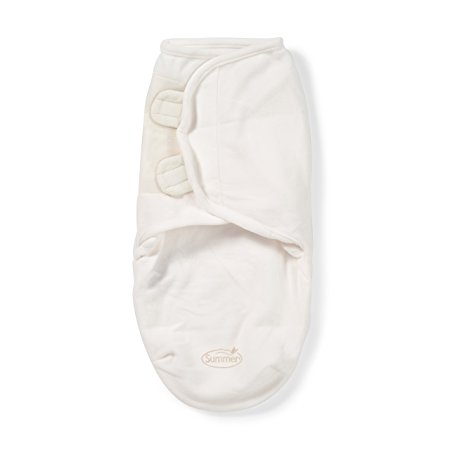 Summer Infant SwaddleMe Microfleece Adjustable Infant Wrap, Ivory, Small/Medium