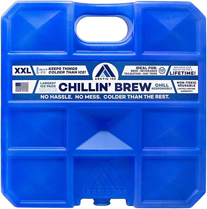 Arctic ICE Chillin' Brew Series, Long Lasting Reusable Ice Pack, Blue