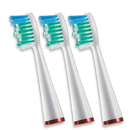Waterpik Sensonic Toothbrush Standard Brush Head, SRRB-3W, 3 count