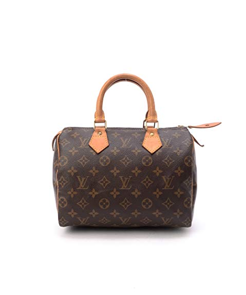 Women's Authentic Louis Vuitton Speedy 25 Brown Monogram Travel Bag
