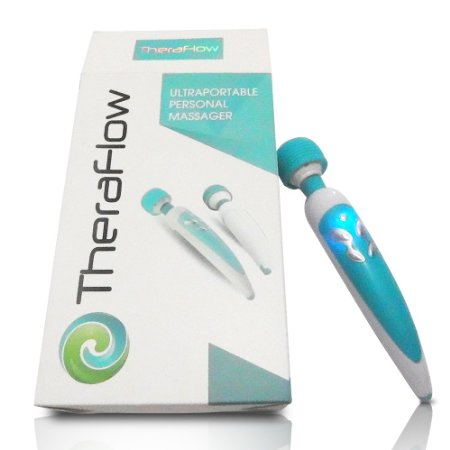 TheraFlow Ultraportable Personal Massager - Cordless Handheld - Rechargeable - Suitable For Entire Body - Head Scalp Face Neck Back Shoulders Foot Massager - Relieve Stress and Pain - Perfect For Relaxation and Rejuvenation