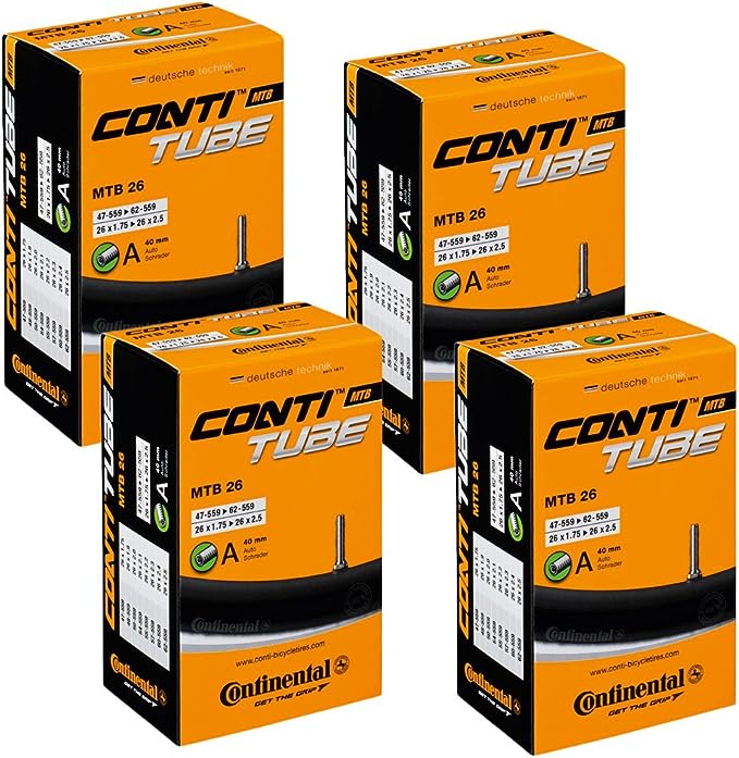 Continental 4 x MTB 26 Mountain Bike inner tube Schrader Valve 1.75 to 2.5