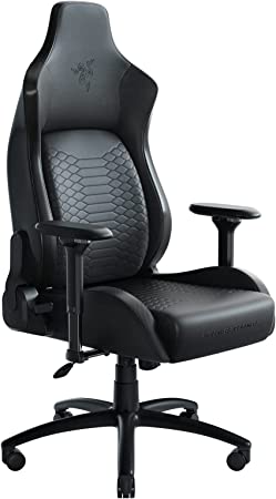 Razer Iskur XL Gaming Chair: Ergonomic Lumber Support System - Multi-Layered Synthetic Leather Foam Cushions - Engineered to Carry - Memory Foam Head Cushion - Black