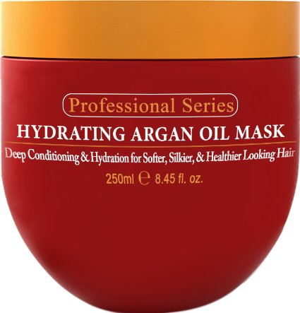 Arvazallia Hydrating Argan Oil Hair Mask and Deep Conditioner for Dry and Damaged Hair, 8.45 oz