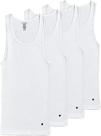 Lucky Brand Mens Classic A Shirt Undershirt Tank Top 4Pack