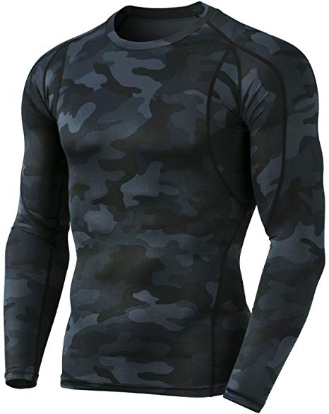 Tesla Men's Long Sleeve T-Shirt Baselayer Cool Dry Compression Top MUD11/R11/R01