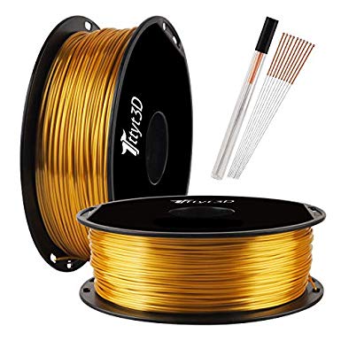 Silk Gold 3D Printer 1.75mm PLA Filament 1kg 2.2lbs Spool High Diameter Accuracy Widely Compatible TTYT3D