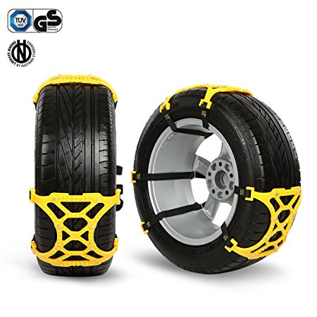 Tire Chains, Universal Tire Accessories Anti-Slip Chains Tire Snow Chains Anti-Skid Chains Wheel Chain for Cars, Vehicle, SUV