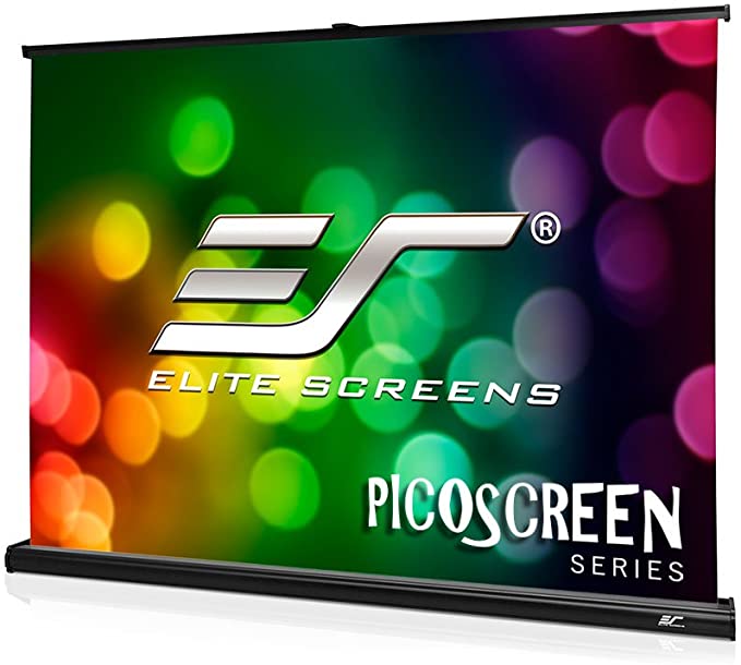 Elite Screens PicoScreen Series, 55-inch 4:3, Light-Weight Portable Table-Top Pull-Up Home Movie/ Theater/ Office Projection Screen, MaxWhite 1.1 Gain (Ultra HD/8K), PC55W