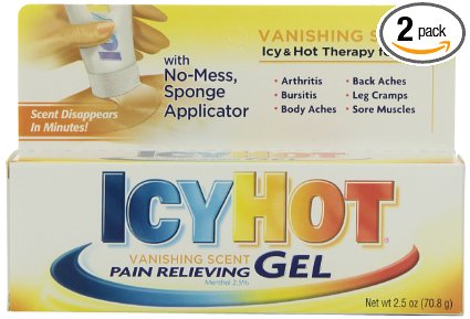 Icy Hot Vanishing Gel, 2.5-Ounce Tubes (Pack of 2)
