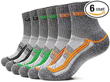 Tesla Men's 6-Pairs Atheltic Crew & Mid-Calf Socks Cushioned Sports Comfort MZS Series