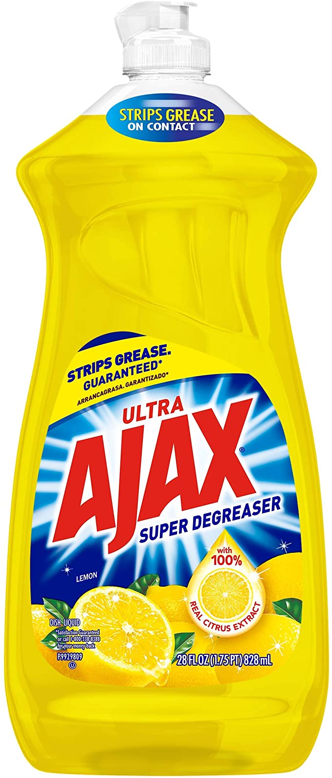 Colgate Pa Ajax Dish Liquid Soap, Super Degreaser 28 Ounce, Yellow (44673)