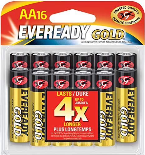 Eveready Gold Alkaline AA Batteries, 16 Count