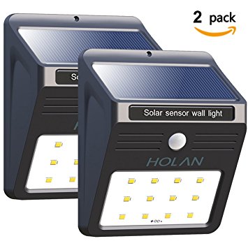 Solar Motion Sensor Light,Mulcolor 12 LED Wireless Rainproof Solar Powered Security Light Outdoor Wall Light for Patio, Deck, Yard,Garden,Driveway,Outside,Pack of 1