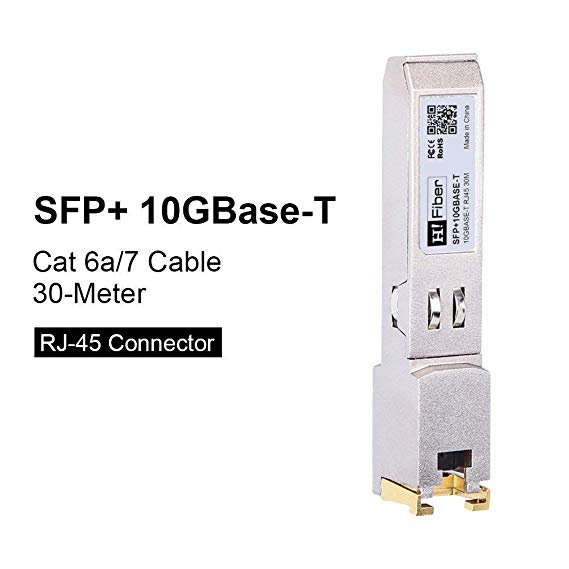 SFP 10GBASE-T Transceiver Copper RJ45 Module Compatible for Dell GP-10GSFP-T, Reach 30m, for Data Center, Switch, Router