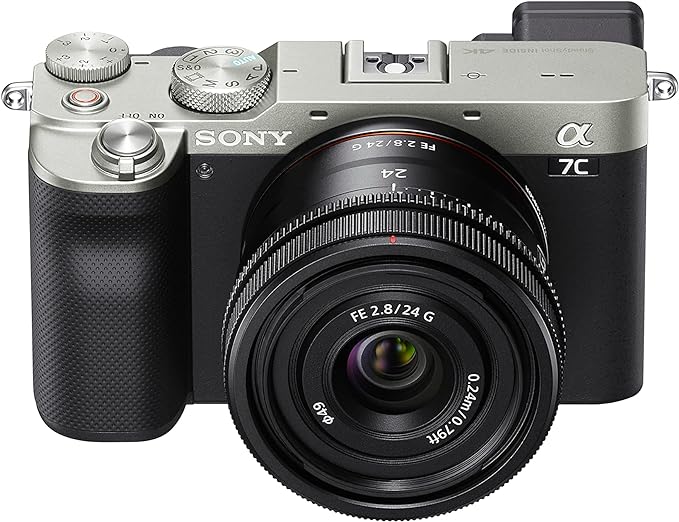 Sony Alpha 7C Full-Frame Mirrorless Camera - Silver (ILCE7C/S) with Sony FE 24mm F2.8 G Full-Frame Ultra-Compact G Lens