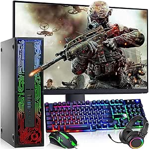 HP 800 G2 RGB Gaming PC Desktop – Intel Core i5 6th Gen, 16GB DDR4 Ram, 512GB SSD, NVIDIA GeForce GT 1030 2GB DDR5, New 24 Inch Monitor, Windows 10 Pro – Computer Tower for PC Gamer (Renewed)