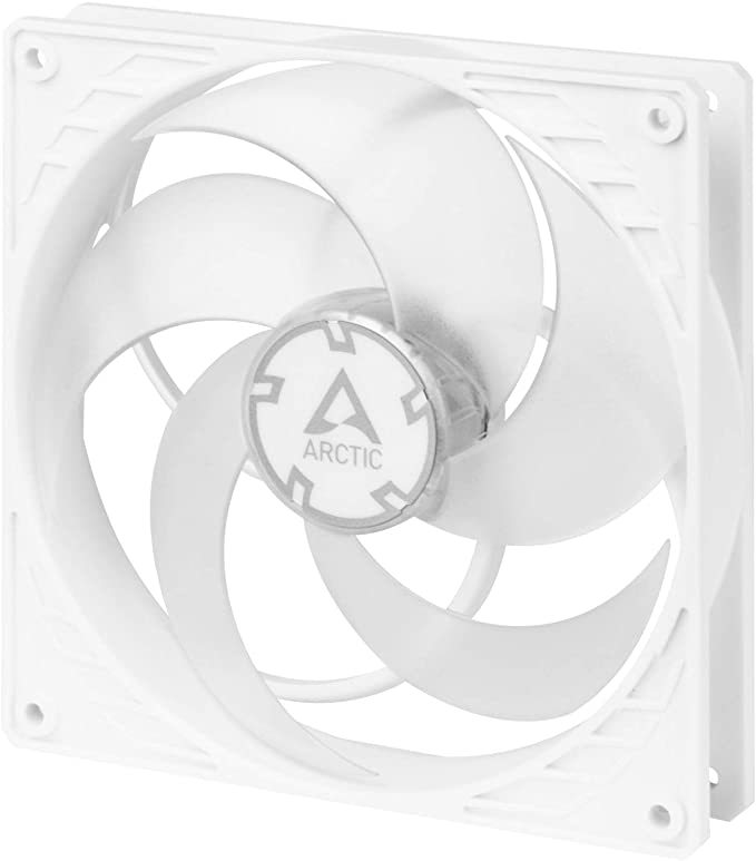 ARCTIC P14 PWM - 140 mm Case Fan with PWM, Pressure-optimised, Very Quiet Motor, Computer, Fan Speed: 200-1700 RPM - White/Transparent