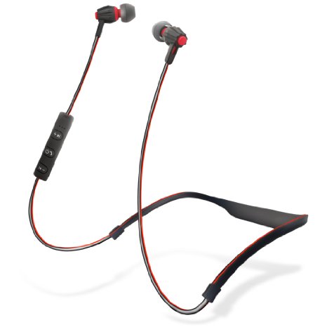 HyperGear Flex Wireless Bluetooth Earphones with Wrap Around Flexible Band and Built-In Mic