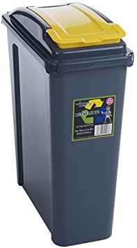 Pack Of Three 25 Litre Recycling Bins (Bin Lid Colour Will Vary)