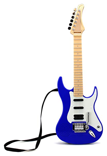 Velocity Toys 22" Hot Rock Electric Battery Operated Toy Guitar, Plays 4 Different Rock Rhythms, Integrated Auto Play Demo Mode, Working Whammy/Tremolo Bar (Colors May Vary)