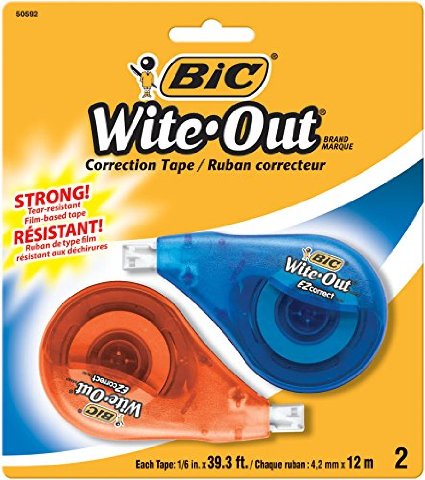 BIC Wite-Out Brand EZ Correct Correction Tape 2-Count