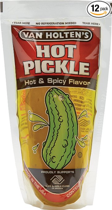 Van Holten's - Pickle-In-A-Pouch Jumbo Hot Pickles - 12 Pack