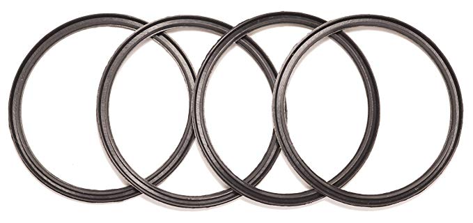 4 Pack New OEM Replacement Black Rubber Lid Seals For 10, 12, 16 and 20 Ounce Insulated Stainless Steel Tumblers Such as Yeti RTIC Ozark Trail Mossy Oak Atlin Beast