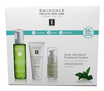 Eminence Organic Skincare Acne Advanced Treatment System, 3 Fl Oz, 3 Count